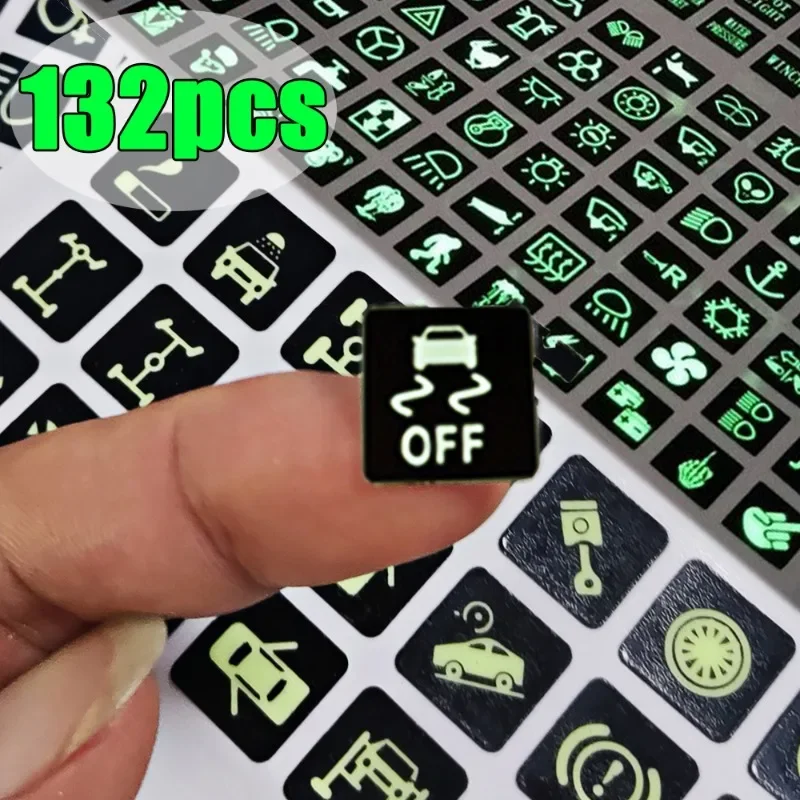 Świecąca naklejka na podnośnik szyby samochodowej Przyciski panelu przyrządów Naklejki PVC Podnośnik szyby Przycisk przełącznika Naklejki Akcesoria samochodowe