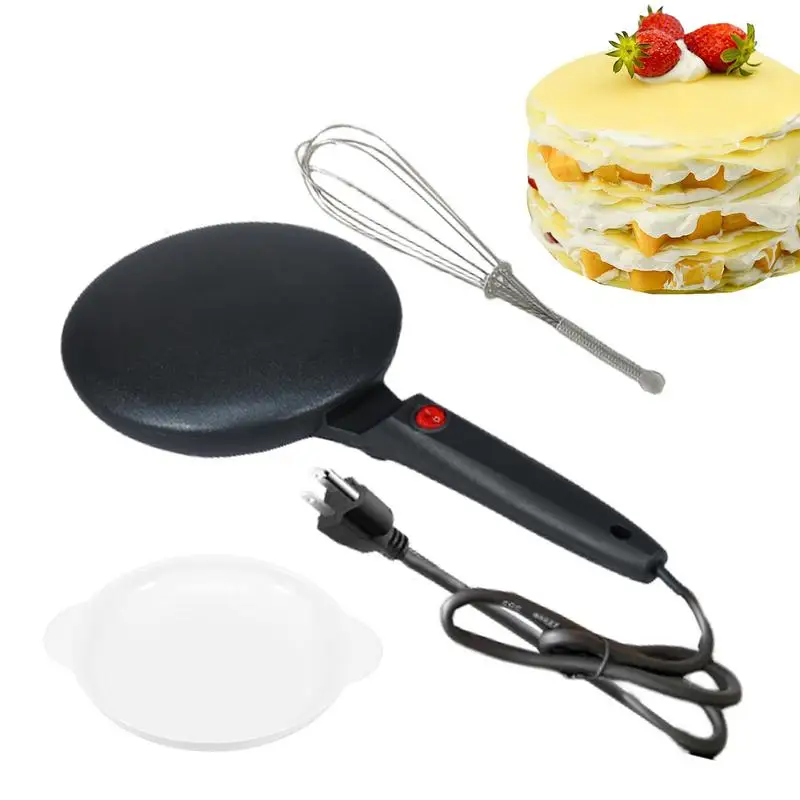 Electric Round Griddle For Pancakes 600W Handheld Non-stick Pancake Pan 7.87 In Automatic Constant Temperature Control Instant