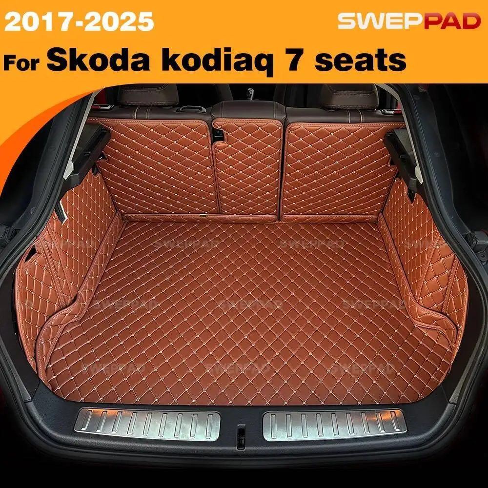 

For Skoda kodiaq 7 seats 2017-2025 Auto Full Coverage Trunk Mat Car Anti-dirty Pad Protective Pad Cargo Liner Interior Accessori
