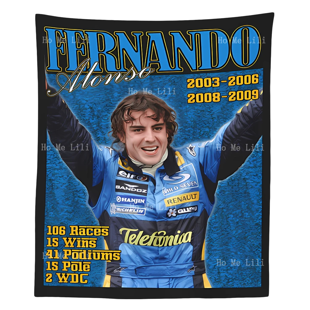 Fernando Alonso Tribute Tapestry Wall Hanging For Bedroom Livingroom Modern Design Tapestries