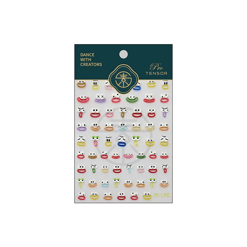 1Pcs Big Mouth Monster Jelly Series Nail Stickers High Quality Kawaii Design Sticker Cute Nail Art Decoration Decals Accessories