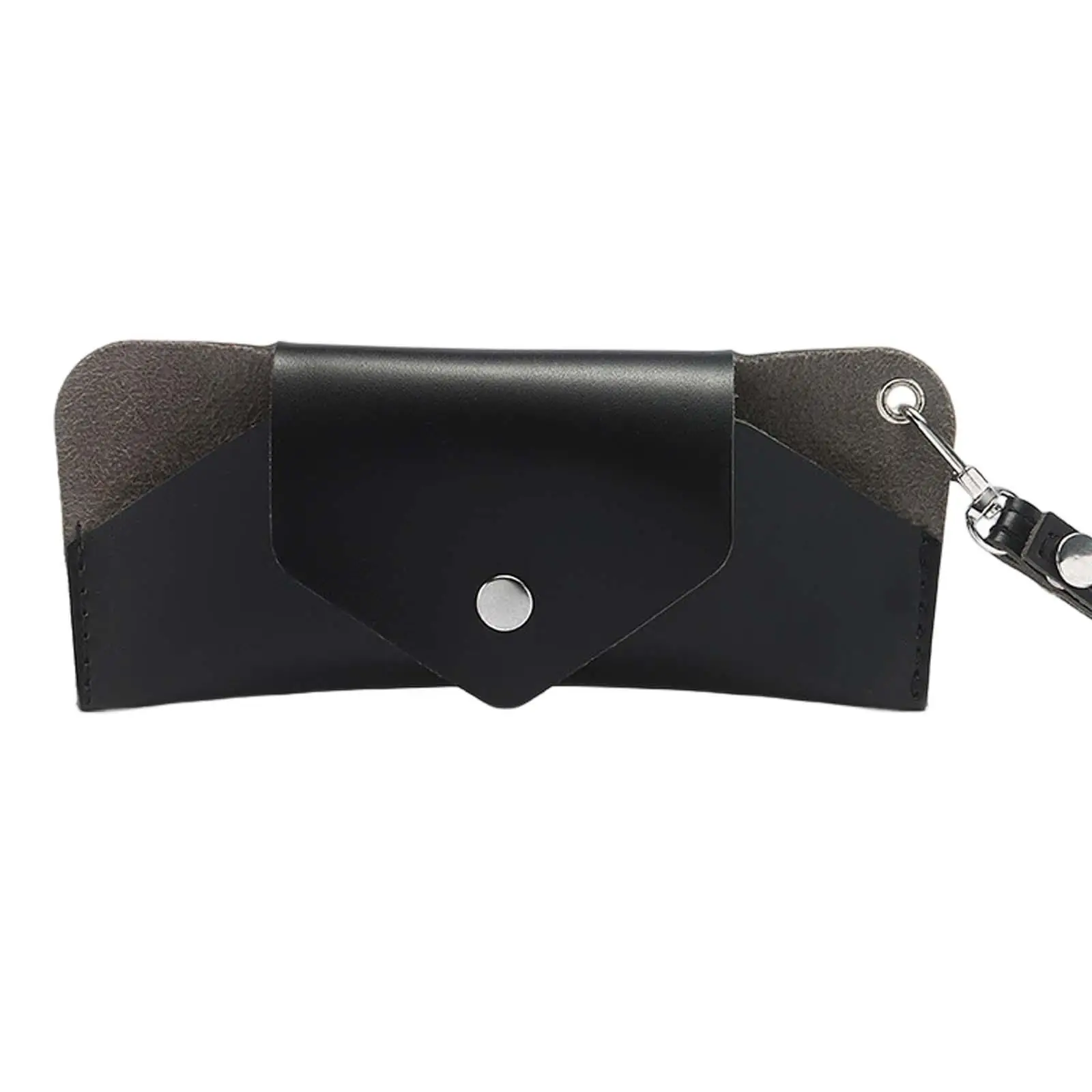 Glasses Case PU Leather Lightweight Stylish with Detachable Handle Strap