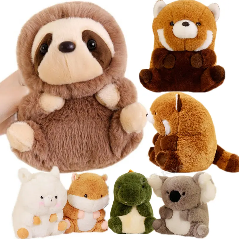 Soft Ferry Plush Baby Sloth Toy Stuffed Kawaii Roll Up Boby Red Panda  Raccoon Alpaca Hamster Dinosaur Koala Cuddly Appease Doll