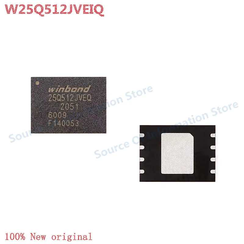 W25Q512JVEIQ Winbond 512Mbit Quad SPI NOR Flash Memory IC WSON‑8‑EP Serial Flash Chip for Embedded Firmware Storage