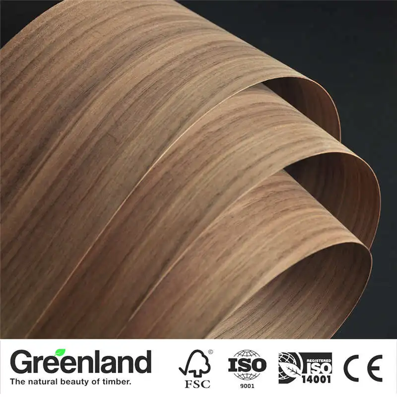 American Walnut(Q.C) Natural Wood Veneers Flooring DIY Furniture Natural Material Doors Outer Skin Size 250x15cm Vertical Veneer