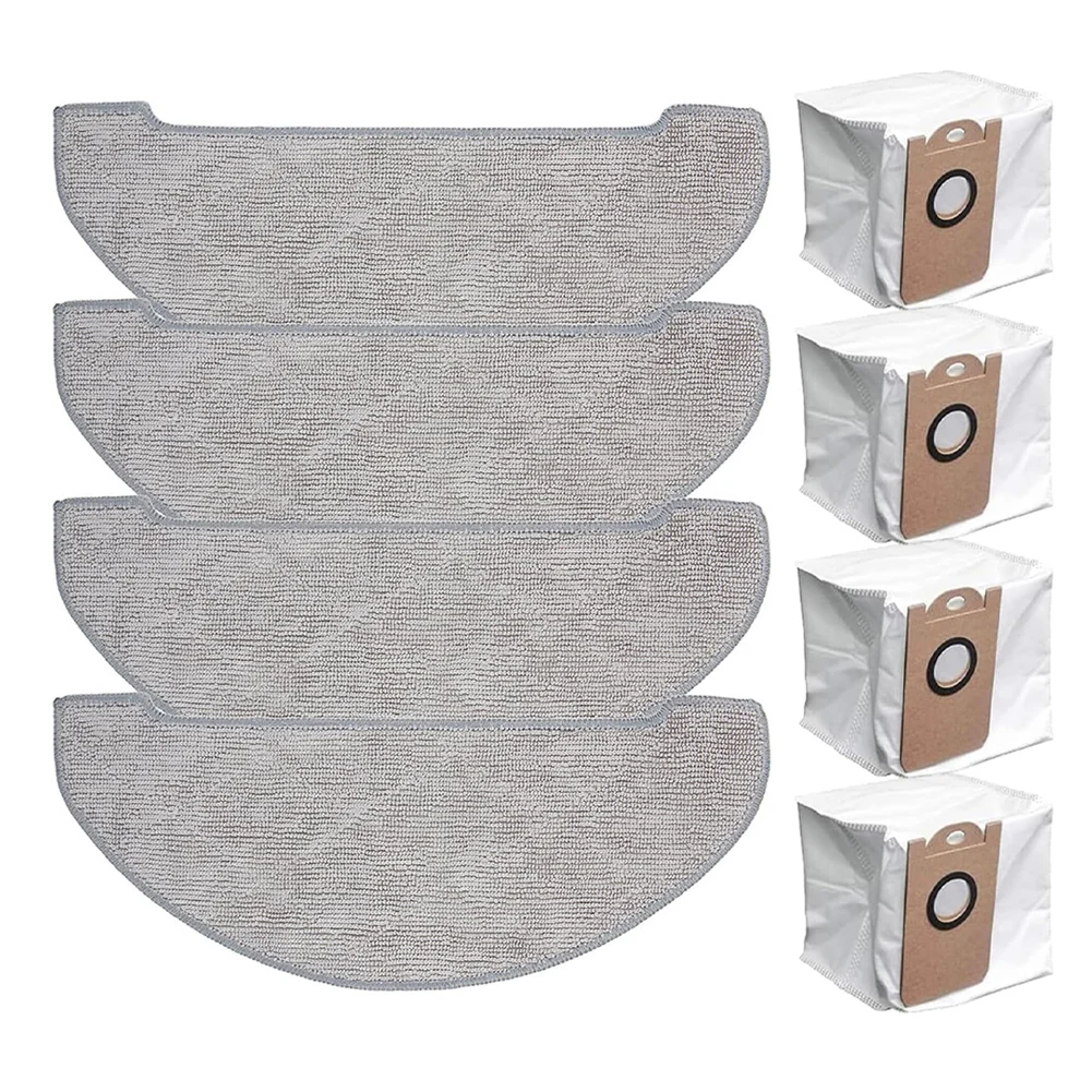 

4Packs Vacuum Cleaner Mop Cloth Dust Bags Kit Replacement For Vexilar W11/W7 Robot Vacuum Cleaner Dust Bags Accessories