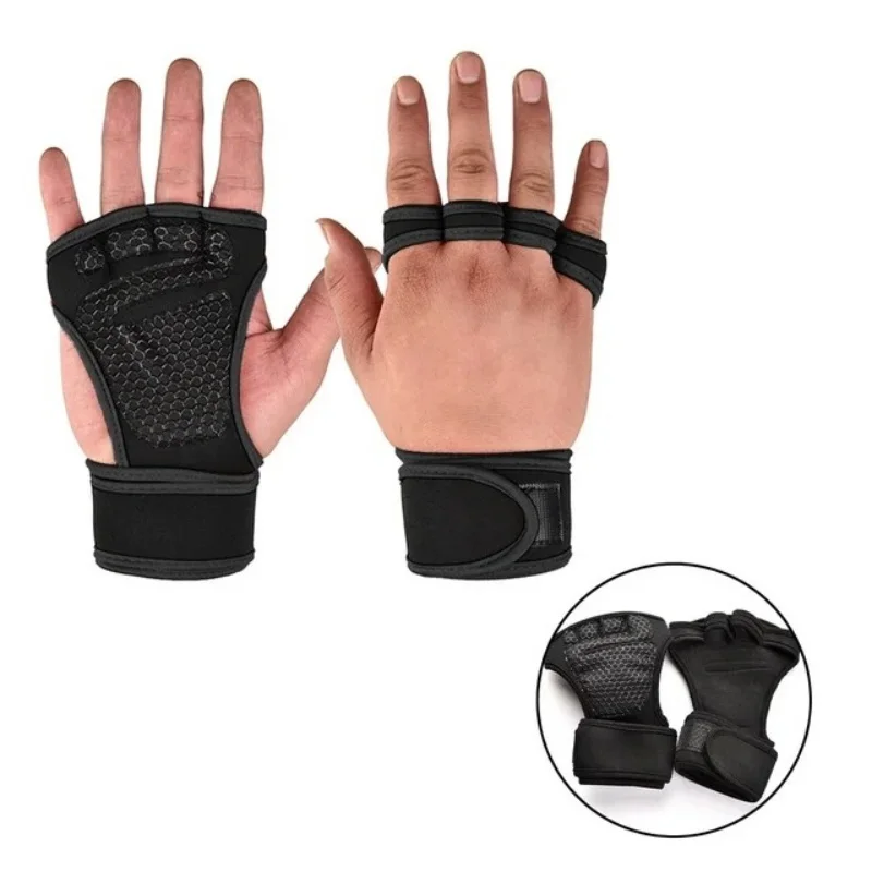 Weight Lifting Dumbbell Gloves for Men Women Gym Fitness Training Lifting Gloves Bodybuilding Gymnastic Hand Wrist Strap Support