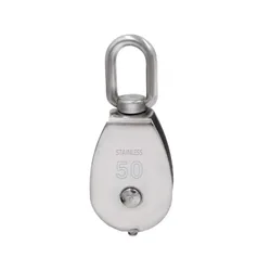 M50 Stainless Steel Single Wheel Swivel Pulley Block 400kg Wire Pulley  Swivel Lifting Rope Pulley Block For Wire Rope Durable