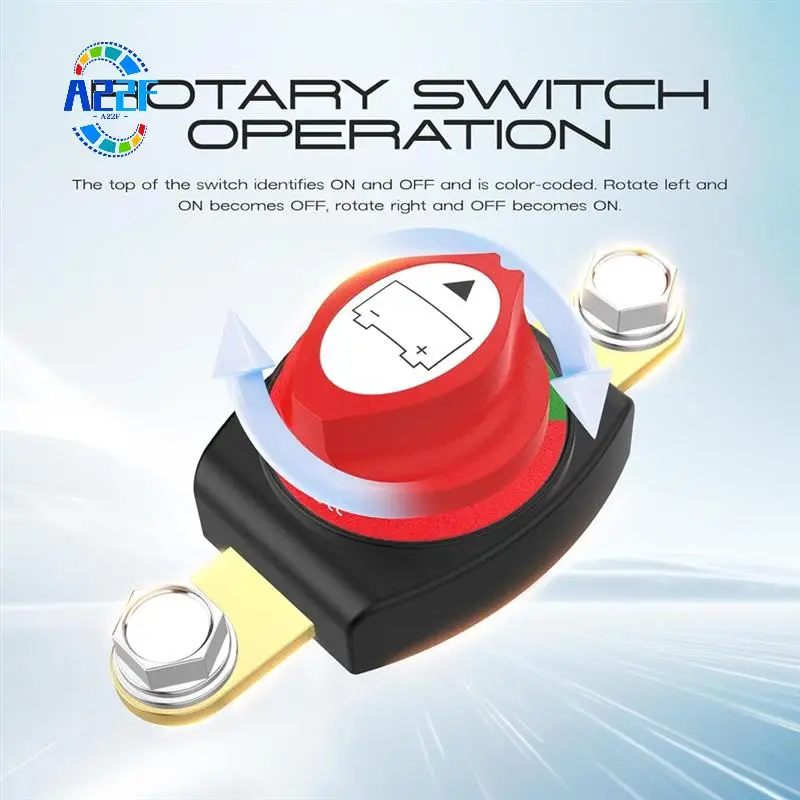 

A22F-Side Post Battery Disconnect Switch, Battery Cut Off Switch 12-48V Heavy Duty Battery Shut Off Switch For Car RV(On/Off)