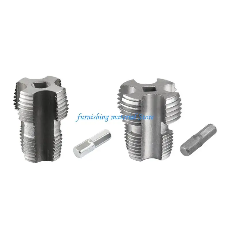 Y5GD Portable Internal Thread Cutter Compact Designs Strong Plumbing Threader Portable Internal Threading for 1/2 3/4inch