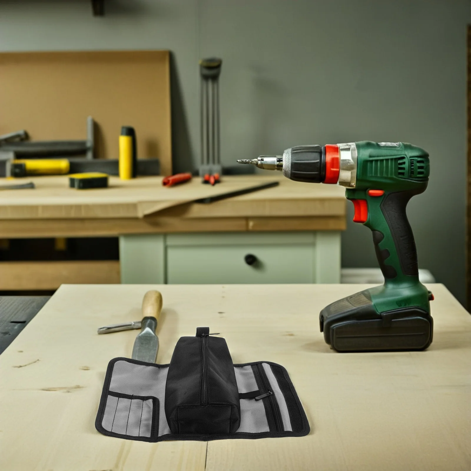 حقيبة أدوات مدمجة لتخزين إصلاح الكهربائي من قماش أكسفورد متعددة الأقسام حقيبة تنظيم محمولة حقيبة أدوات