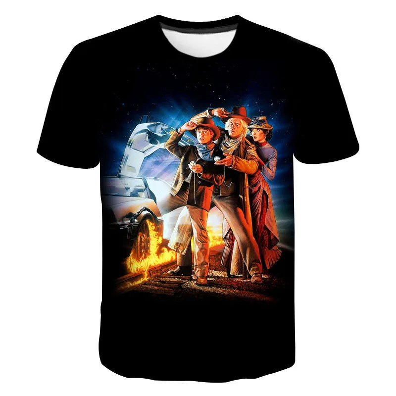 Back To The Future 3D Print T-Shirt Men Women Fashion Streetwear Oversized Short Sleeve T Shirt Harajuku Male Tees Tops Clothing - view 2