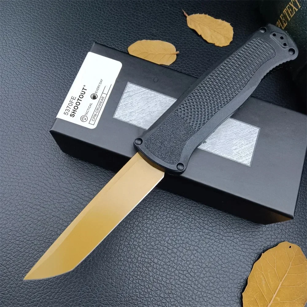 

Pocket Knife 5370FE Camping Self Defense 3.51" CPM-Cru Wear Tanto Blade CF-Elite Handles Outdoor Survival Hunting EDC Tool Gift