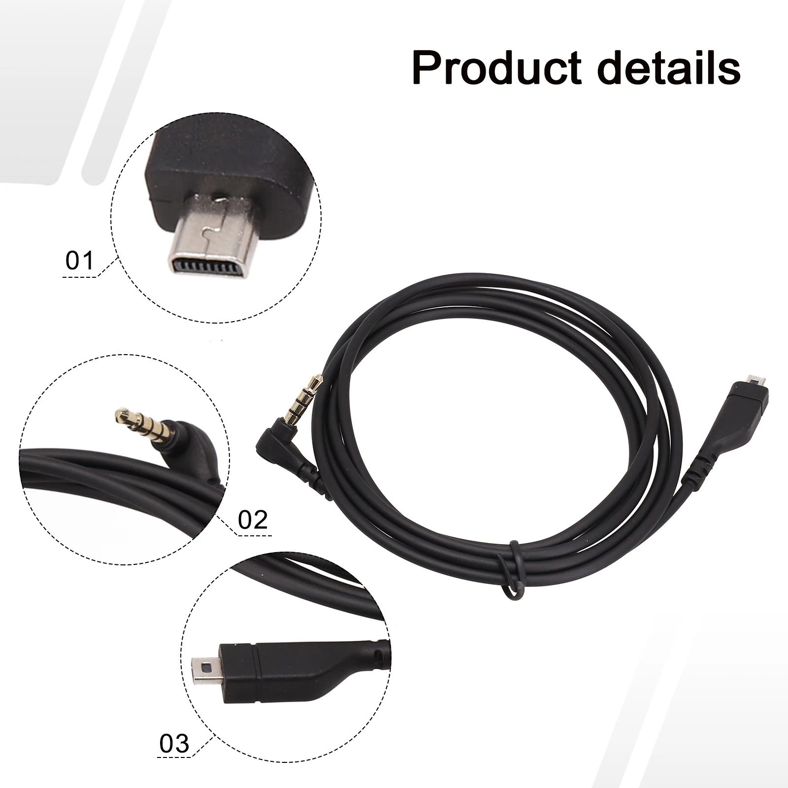 Gaming Headphone Cable 8 Pin Interface 1.5m Headset Line For Steelseries For Arctis 3 5 7 Pro Earphone Accessories