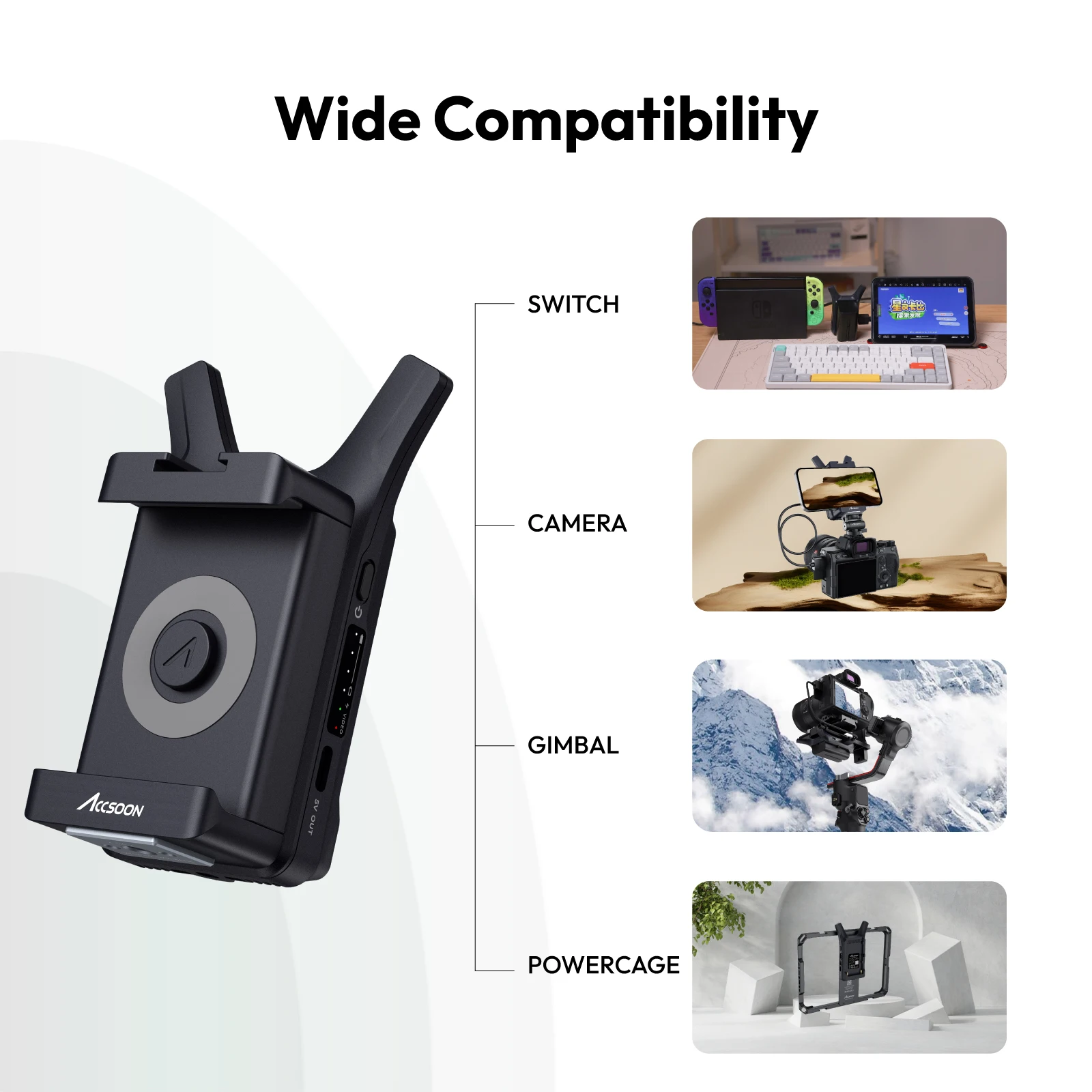 CineView Nano Wireless Video Photo Transmit 1080P Compatible with DJI RS2 RS3 Gimbal for Canon Sony Nikon Fuji Camera Video