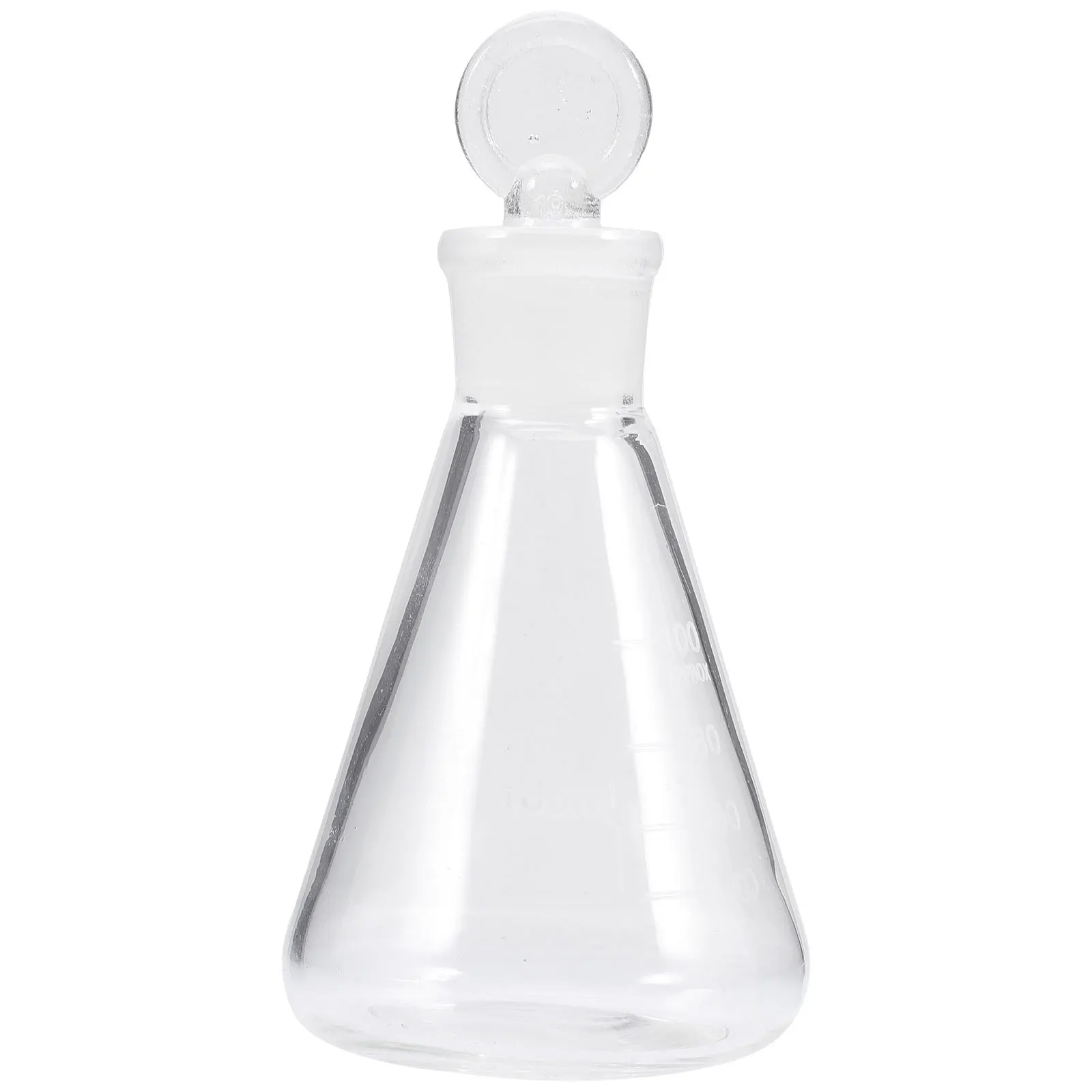 

Premium Glass Flask with Stopper Smooth Rim Leak Proof Seal Ideal for School Chemistry Experiments Compact Flask for Laboratory