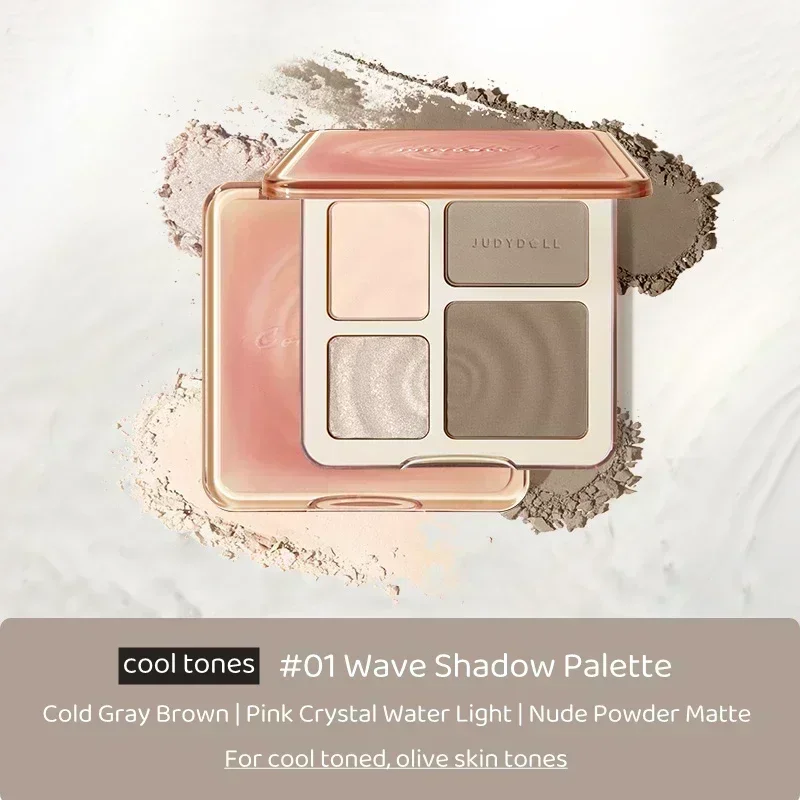 Judydoll 3d Highlighter Contour Bronzer Palette Nude Makeup Natural Color Rendering Long-Lasting Waterproof Cosmetics