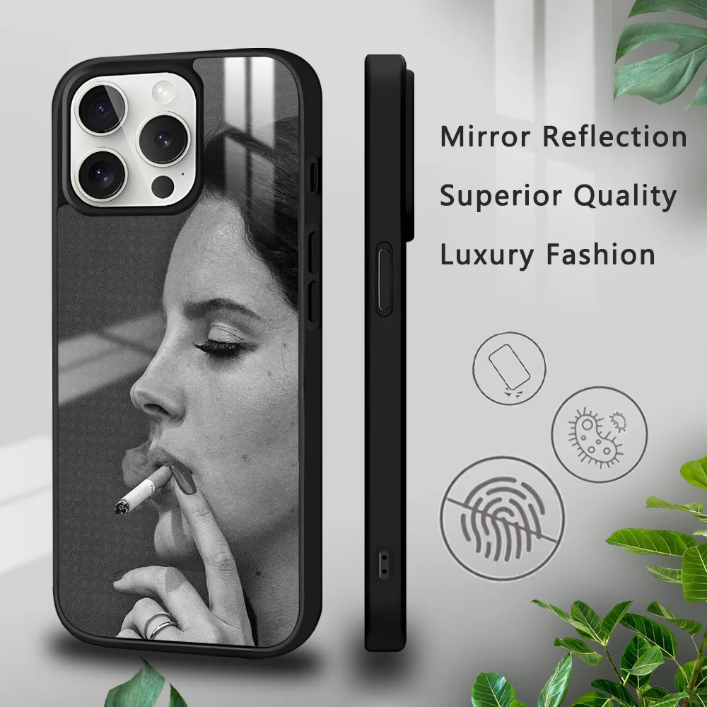 Singer L-Lana D-Del ReyS Phone Case For IPhone 16 15 14 13 12 11 Pro Xs Max Mini Plus Celulares Hard Funda