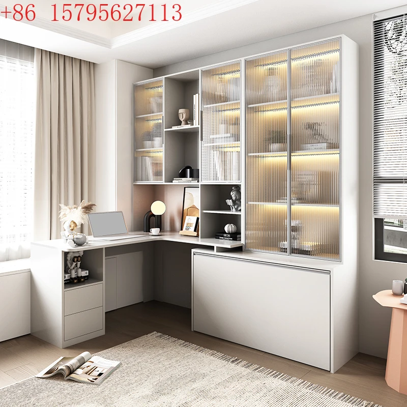 

Многофункциональная выдвижная кровать для обеденного перерыва, книжная полка, комбинированный угловой книжный шкаф, невидимая кровать