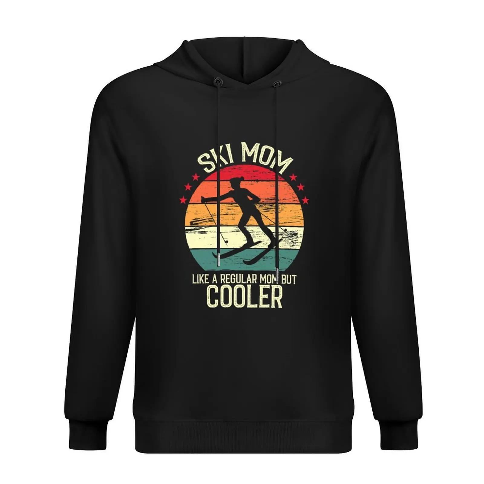 

Ski Mom Like A Regular Mom But Cooler - Vintage Retro Ski Mom Gift Hoodie male clothes graphic hoodie