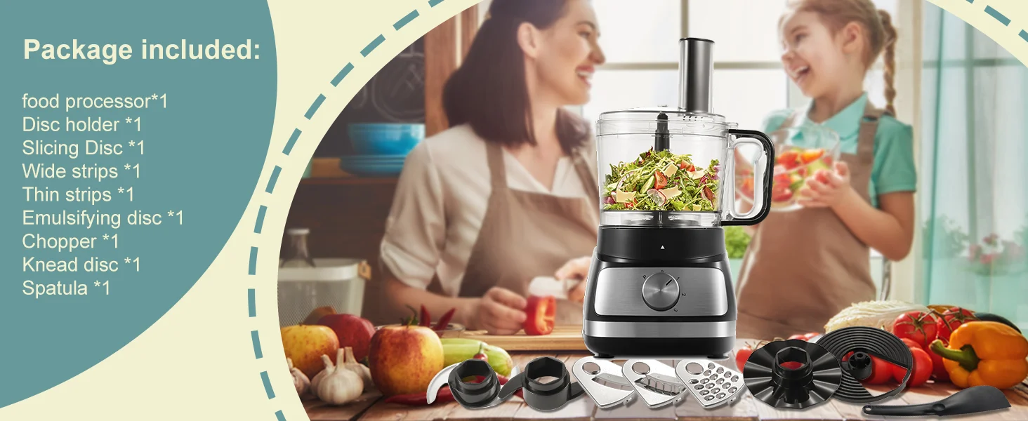 Topstrong 800W 8-in-1 Silberner Fleischzerkleinerer mit 3 Geschwindigkeiten Küchenmaschine – Detail 3