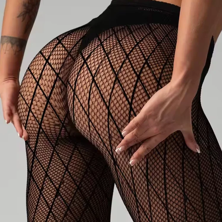 Wild European Leggings Nylon Elastische Bodystockings Damen-Dessous Netzstrumpfhose Atmungsaktive Hochgeschnittene Strumpfhose Übergröße