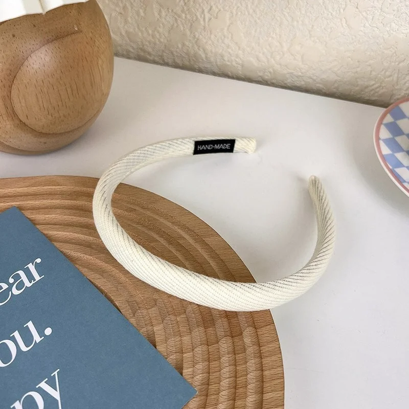 Gentle Healing Department ~ Blue Oblique Striped Hair Hoop Thin Section Fashionable Korean Ins Girl Hairpin Headband Tide