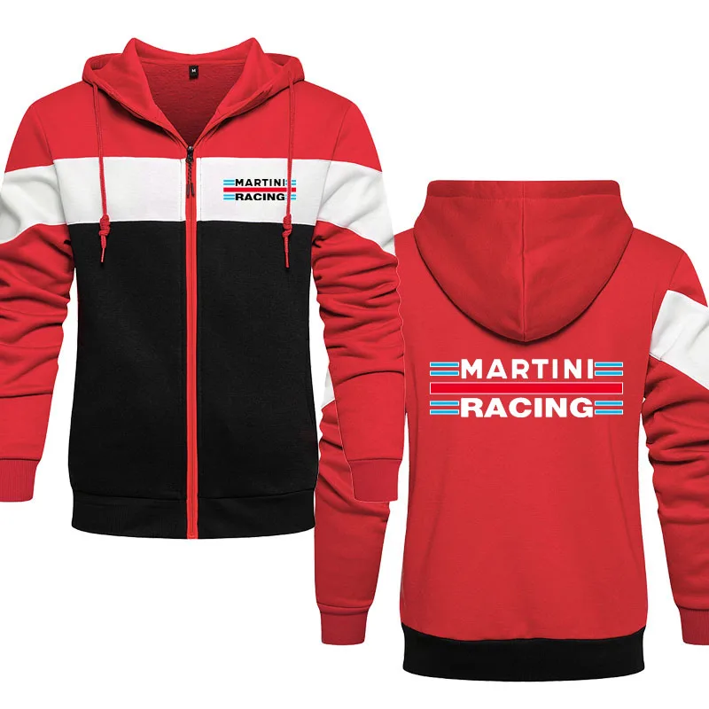 Martini Racing Men\'s hoodie Hip hop street Zipper Hooded Sports Jacket Euro size loose-fitting oversized hoodie Sweatshirt top