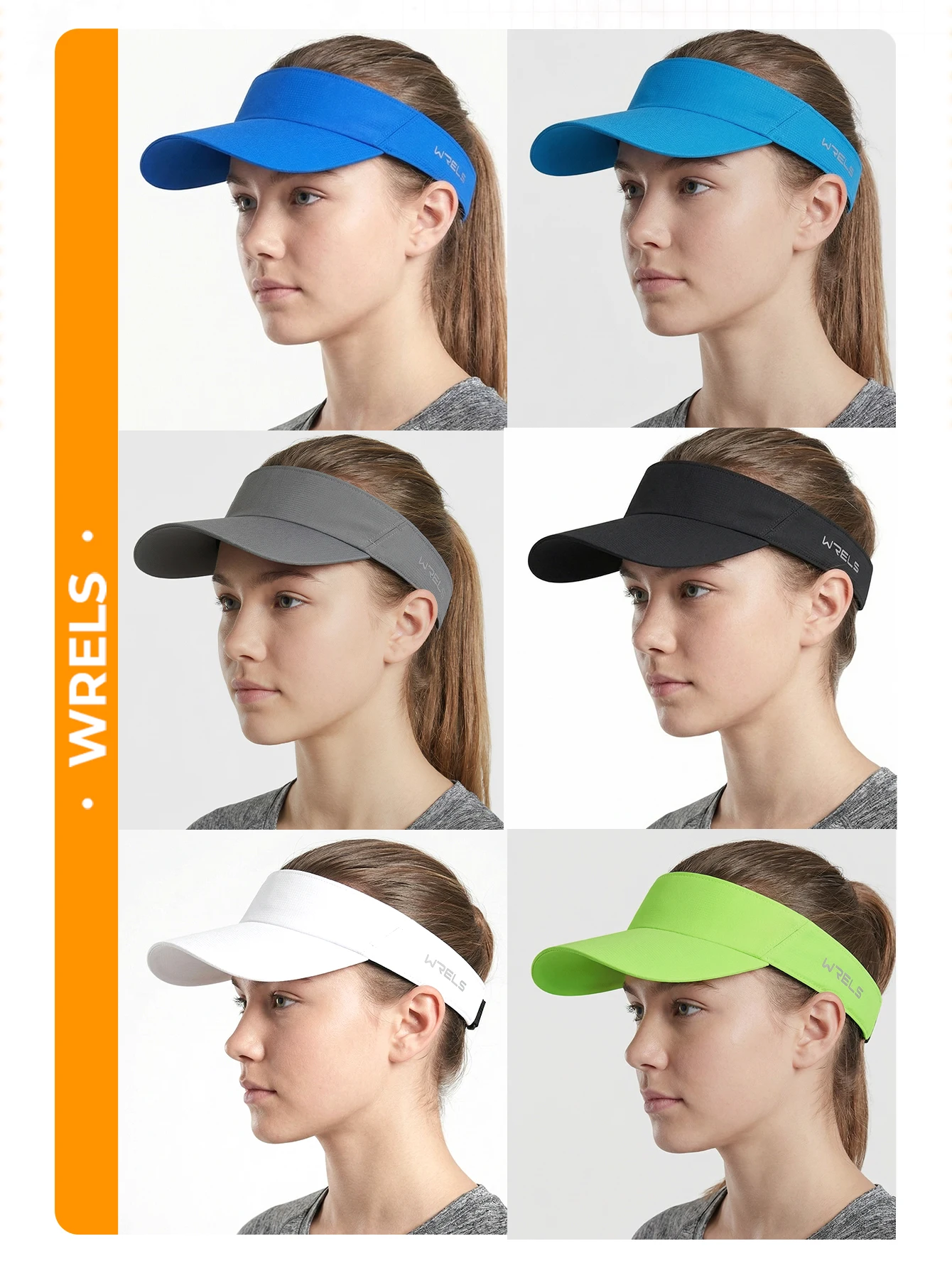 WRELS 1/2/3pcs Summer Sun Protection Empty Top Hat Breathable Sweat Absorbing Sun Visor Caps Outdoor Sport Running Tennis Caps