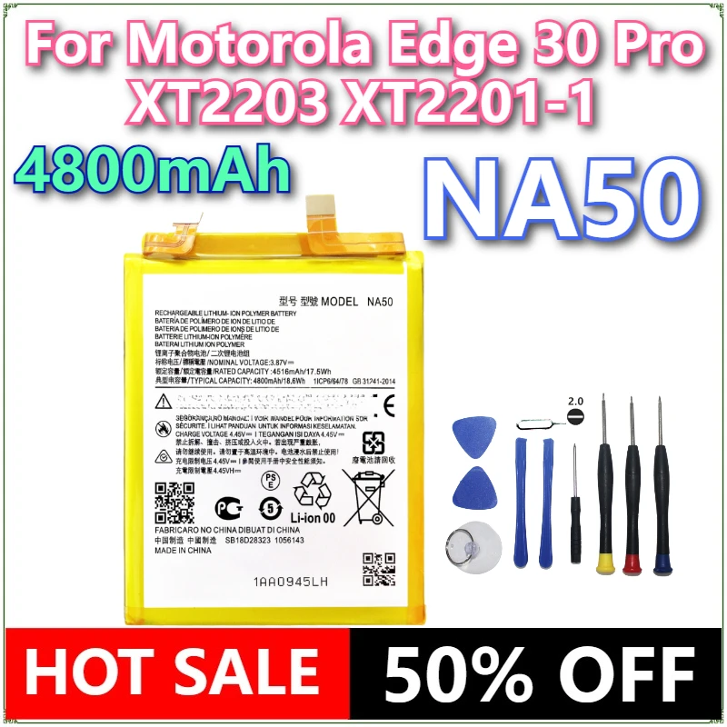 

Brand New NA50 4800mAh High Quality Mobile Phone Battery For Motorola Edge 30 Pro XT2203 XT2201-1 phone Batteries