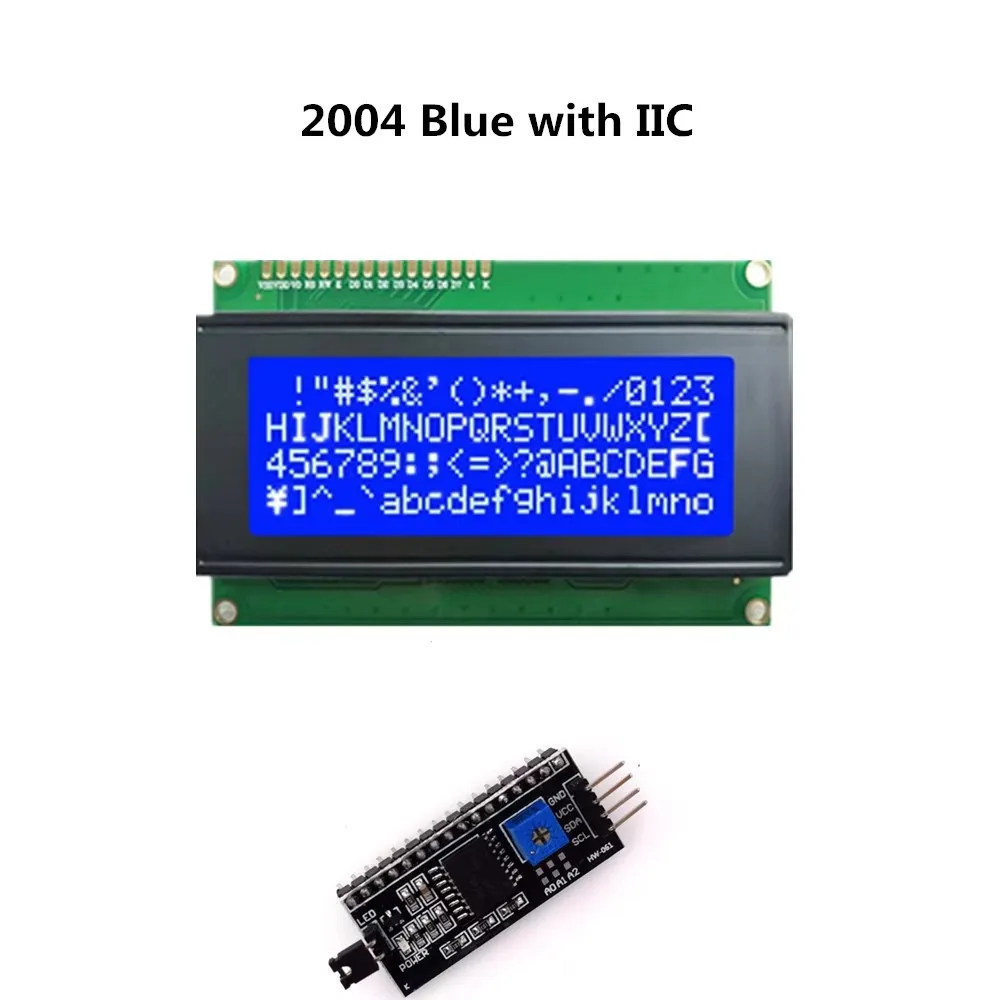 وحدة محول واجهة تسلسلية LCD ، شاشة زرقاء وخضراء ، LCD2004 ، I2C ، 20x4 ، 2004A ، SPLC780D ، AIP31066