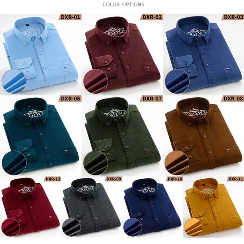 

Вельветовая рубашка с длинным рукавом Мужская 7XL 6XL 5XL Мягкая уютная хлопковая вельветовая рубашка с карманами Мужская черная, серая, с длинным рукавом, повседневная, стандартная посадка