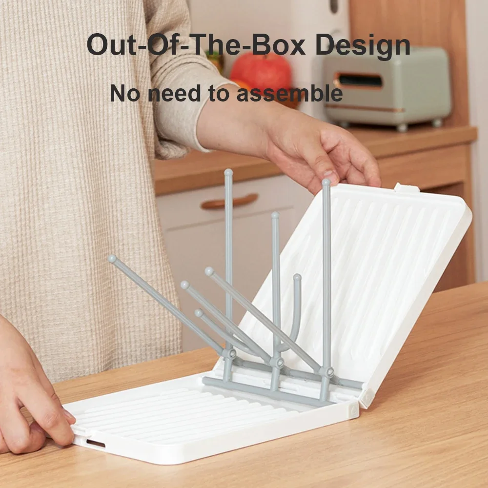 

Foldable Baby Bottle Drying Rack with Tray Travel Baby Bottle Dryer Holder Space Saving Drying Rack for Baby Bottles Accessories