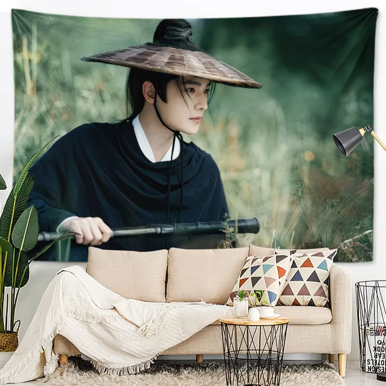 Yang Yang Fang Yilun Zhang Ruonan TV Zhan Zhao Adventures Drama Stills Background Hanging Cloth Home Wall Decor Art Tapestry