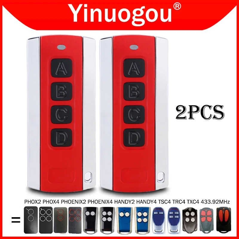 

PHOX2 PHOX4 PHOENIX2 PHOENIX4 HANDY2 HANDY4 TSC4 TRC4 TXC4 Garage Door Remote Control Duplicator Opener 433.92MHz Rolling Code