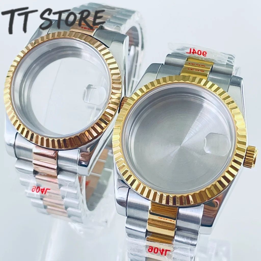 

36 мм 40 мм Серебро Черное Золото Розовое Золото NH34 NH35 NH36 NH38 NH39 NH70 NH72 ETA2824 PT5000 Корпус для часов Топ Водонепроницаемый Сапфир Crysta