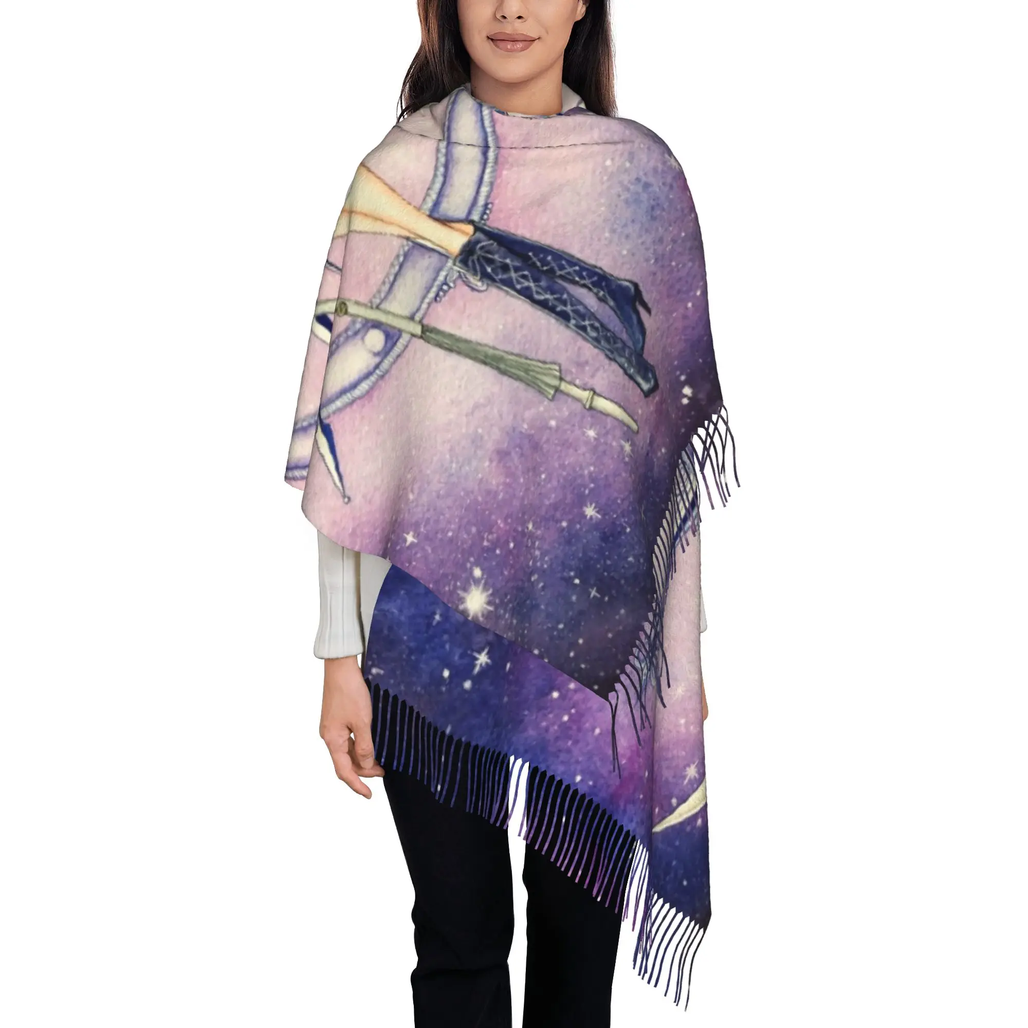 Sailor SaturnTassel Scarf S-Sailor Moon In Autumn Lightweight Windproof Gift Stoles
