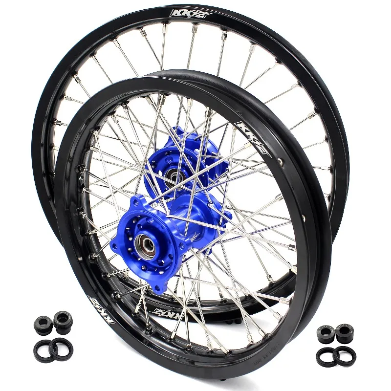 

【2025】 Комплект детских ободов с большими колесами мотоцикла 19/16, подходит для YAMAHA YZ80 1990-2001 YZ85 2002-2023, синяя ступица, черный обод