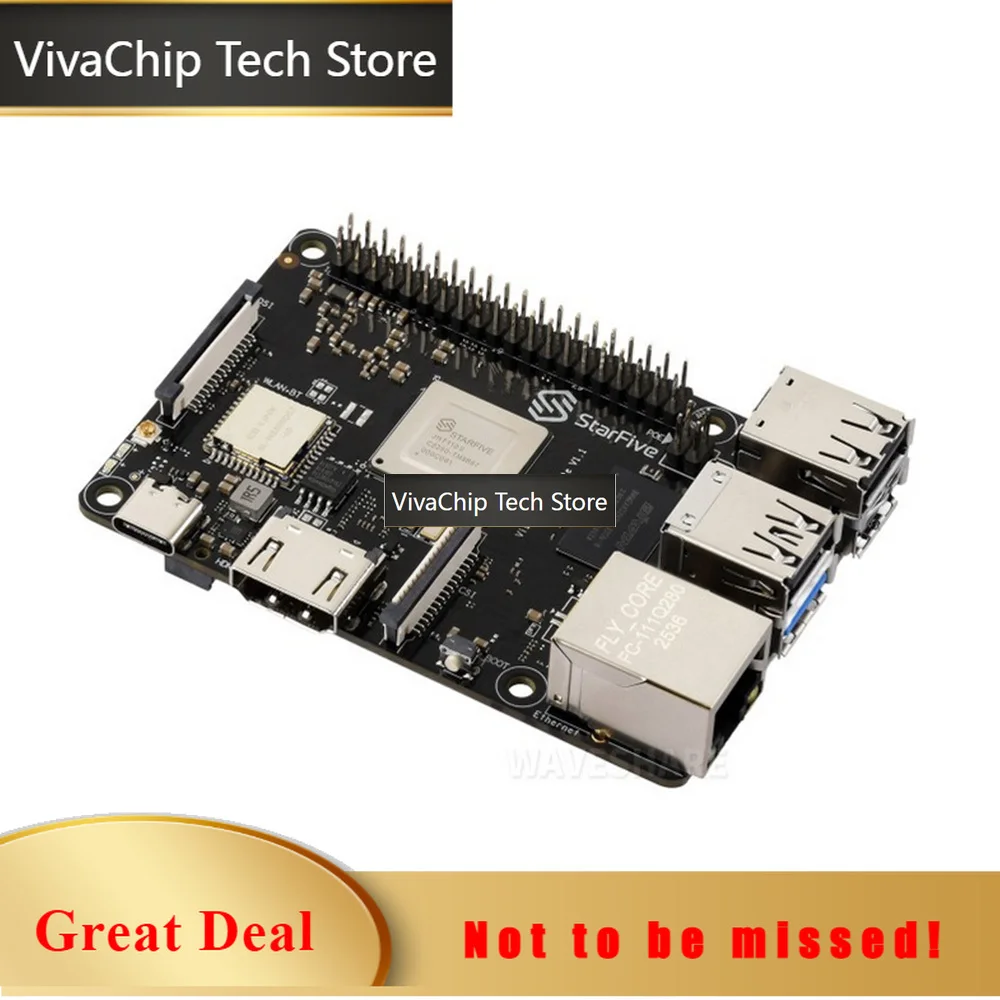 VivaChip TechVisionFive2 Lite RISC-V Single Board Computer JH-7110S Processor With Integrated 3D GPU Based On Linux