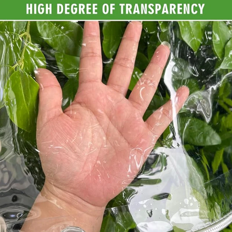 Thickened PVC Transparent Tarpaulin Waterproof Windproof Canopy for Terrace Snow Prevention