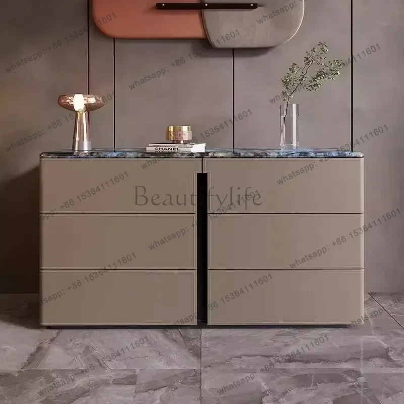 shoe rack Shoes organizer Crack shelves Dresser Cabinets modern luxury marble saddle leather dining