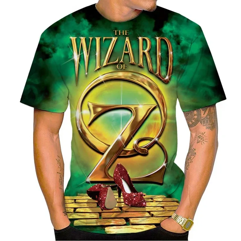 Summer Hot Selling Creative Oil Painting The Wizard of Oz 3D Printing Art Pattern Personalized Fashion T-shirt