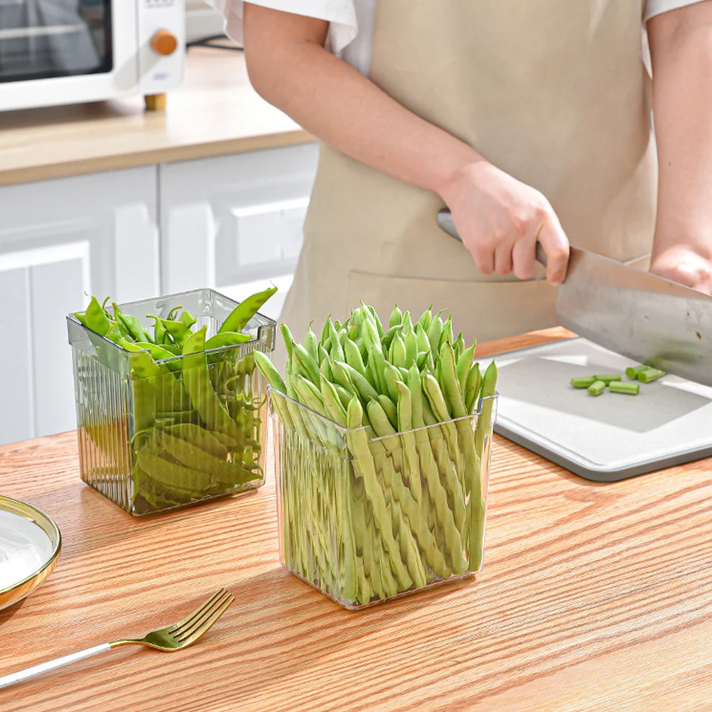 

Side Door Organizer Food Boxes PET Transparent Crisper Fridge Sauce Holder Kitchen Storage Container Refrigerator Box Vegetable