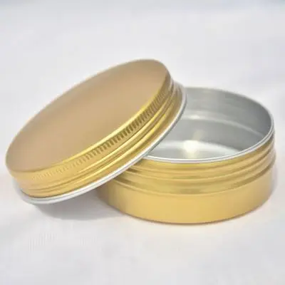 

60g Aluminium Box Empty Screw Round Tin Cans Gold Makeup Case Cosmetic Storage Container Pots Jar Cream Cosmetic Box