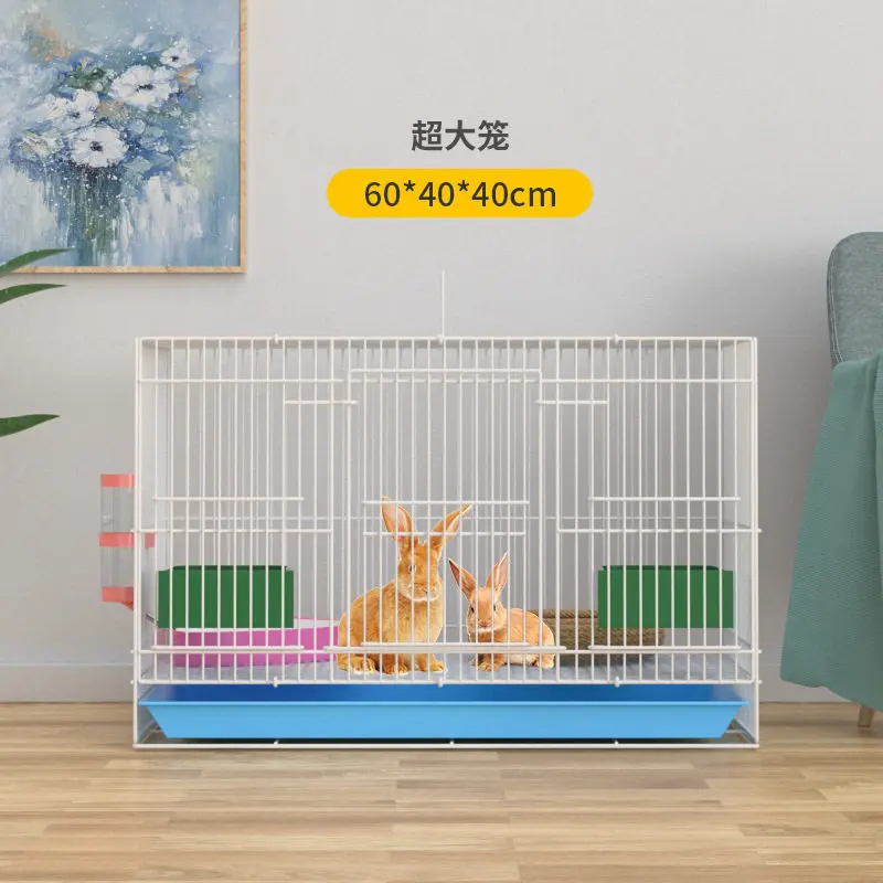 Jaula Extra Grande para Conejos de Interior con Baño, Casa para Mascotas para Conejos, Cobayas, Chinchillas y Otros Animales Pequeños