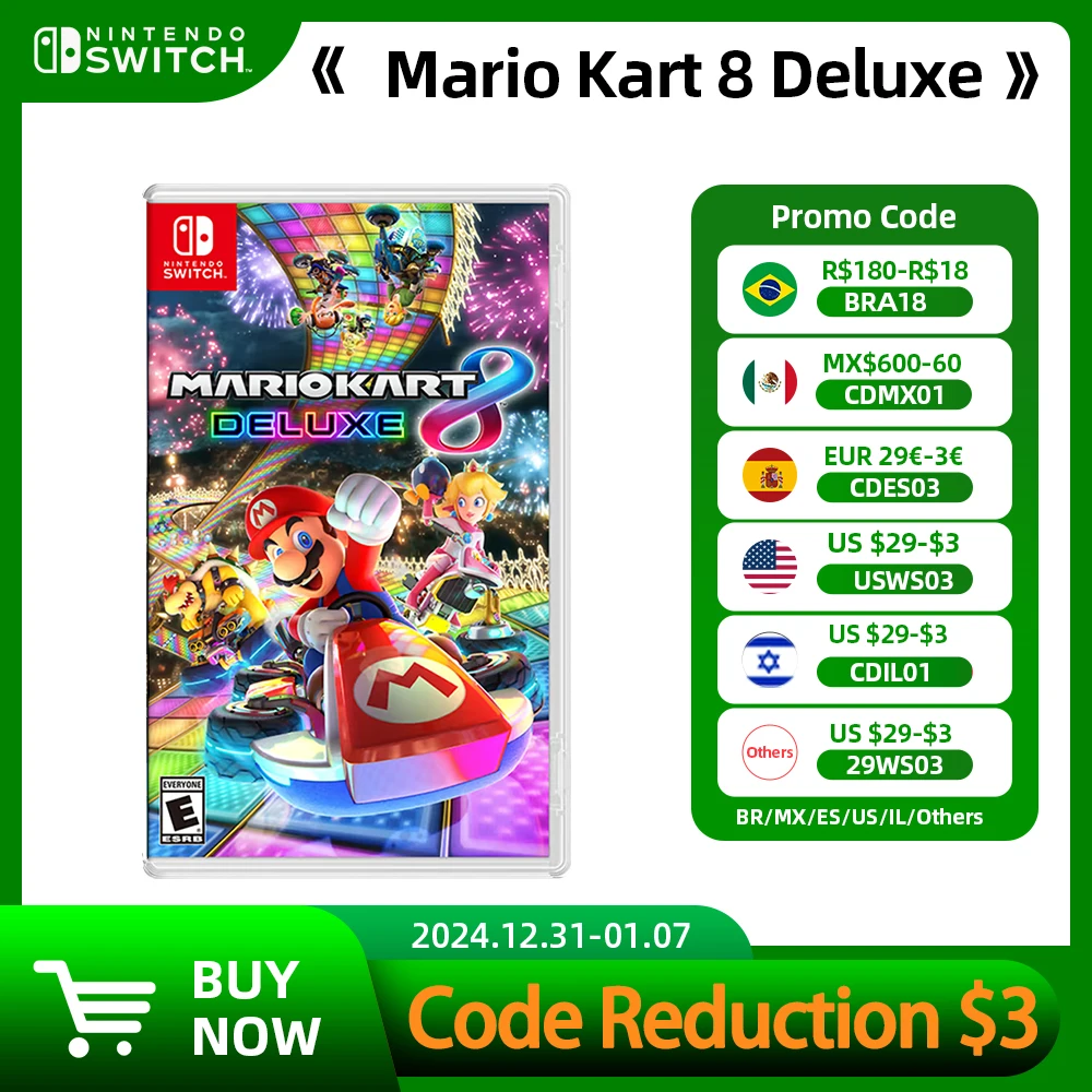 Mario Kart 8 Deluxe - Nintendo Switch Game Deals Support 13 Languages TV Tabletop Handheld for Switch OLED Lite Console