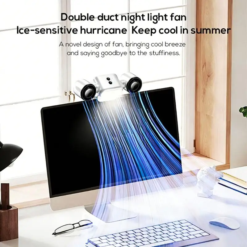 

Foldable USB propelled Table Fan Having 3 Speed And Gentle Lighting For individual Cooling