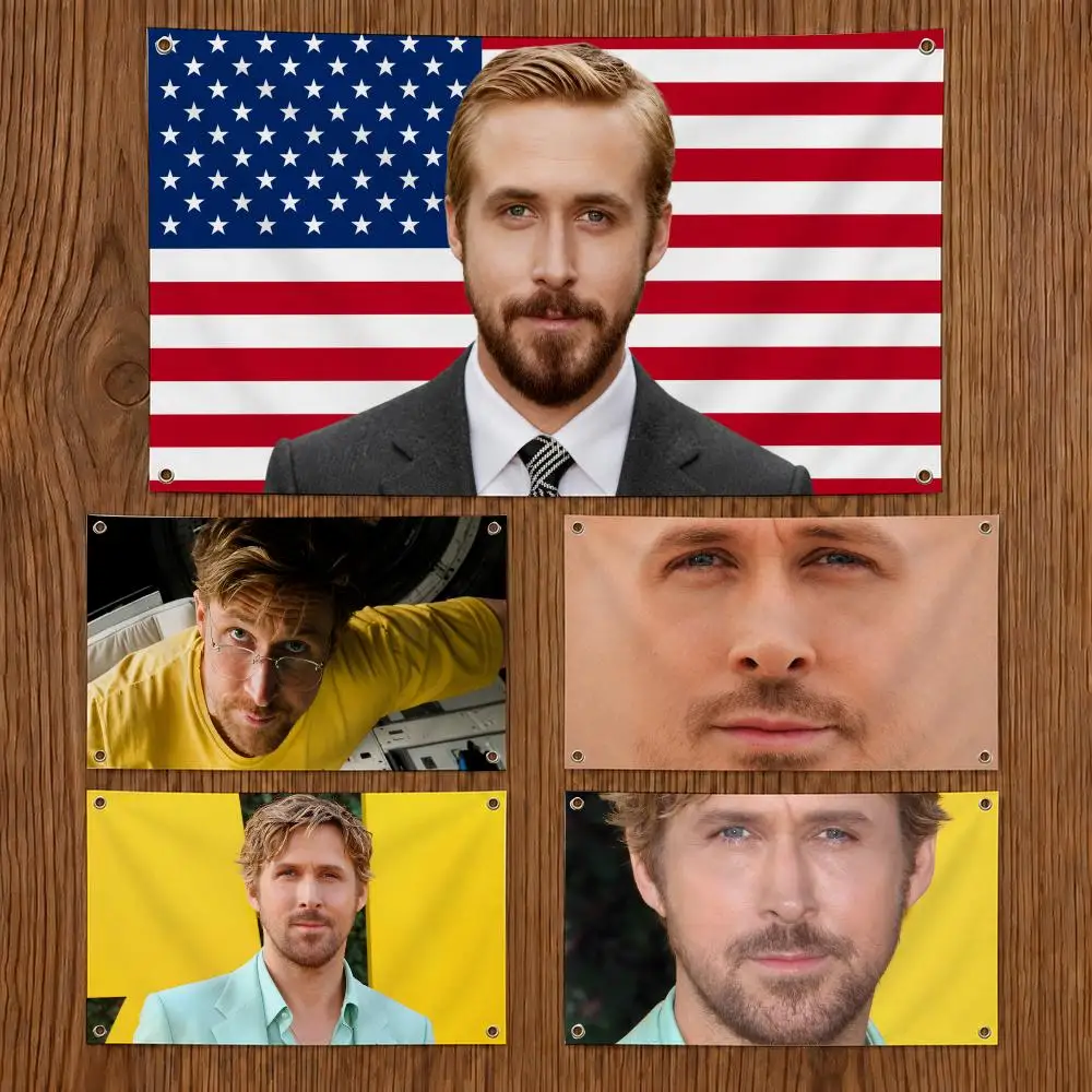 R-ryan G-gosling Actor Flags Durable Outdoor Indoor Festive Decoration Classic Design Wall Room Banner