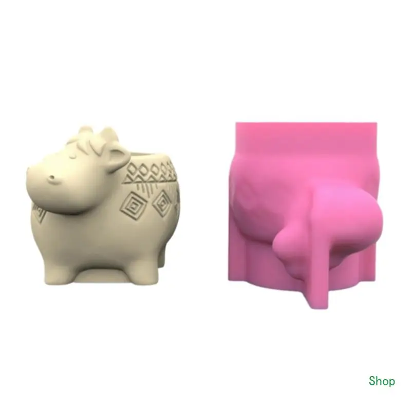 

Dropship Succulent Planter Mould Cow Shaped Flower Pots Silicone Mold Jewelry Tools