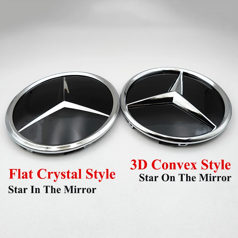 Car Front Star Grill Logo Emblem Badge For Mercedes Benz W204 W205 W206 C43 C63 C180 C200 C220 C250 C300 C Class Accessories